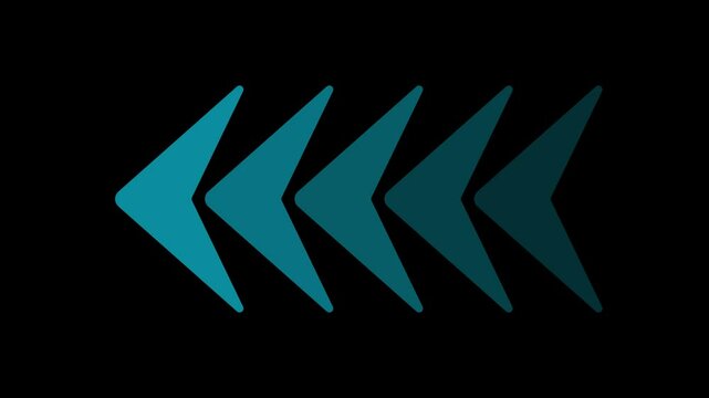 Arrow animation left side arrow indicator. Arrow line movement animation background 4k video.
