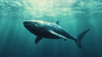 Fototapeta premium Majestic Whale Shark Underwater Ocean Wildlife Photo