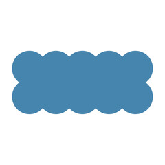 blue cloud geometric shape