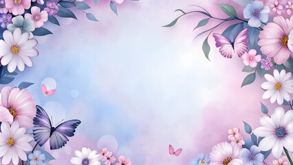 Naklejka premium flowers background