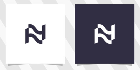 letter n logo design vector