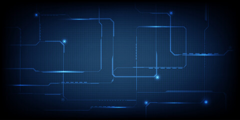 Vector illustration of grid space tech line pattern with copy space.Futuristic technology background.