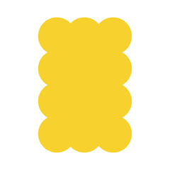 yellow cloud geometric shape