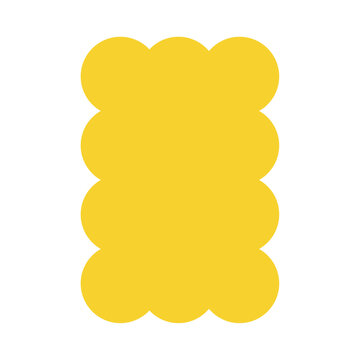 yellow cloud geometric shape