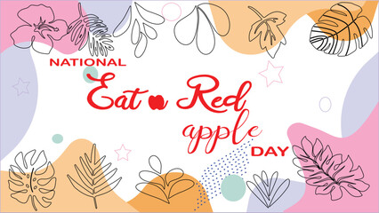 national eat a red apple day.