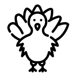 turkey Line Icon
