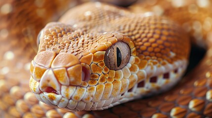 Obraz premium Creative Close-Up of Realistic Snake Head with Clean Background Style