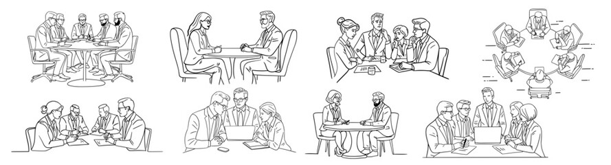 Roundtable Discussion with Business People. Officemate Meeting. 