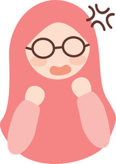 cute hijab girl with glasses