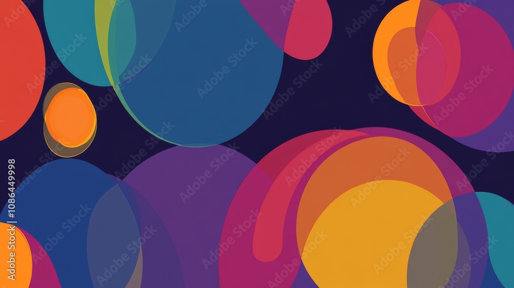 Aufkleber colorful abstract background with soft shapes and vibrant colors perfect for modern design projects,