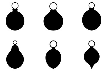 Simple Christmas Decoration Ball Illustration Design Set