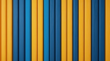Abstract Blue and Yellow Striped Wooden Texture Background