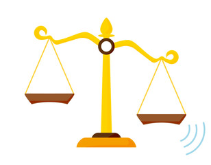 シンプルな天秤のイラスト　ビジネスイラスト
