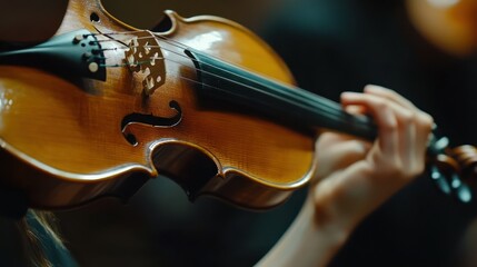 Fototapeta premium Violinist Playing a Violin
