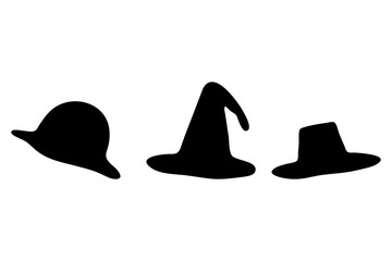 Simple hat icon set. Fashion design