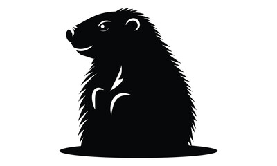 Groundhog vector Silhouette