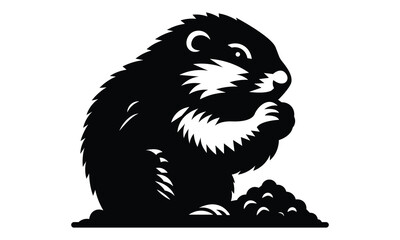 Hand drawn Groundhog vector 