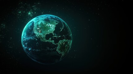 Obraz premium Earth from space showing the global connection of the world.