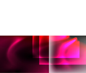 Dark neon colors with glass square shapes