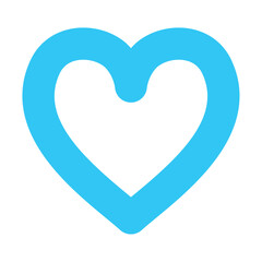 blue heart geometric shape