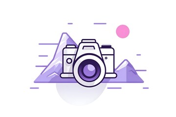 Obraz premium Flat Design World Photography Day Concept Background photo earth camera image poster technology nature day film international lens picture illustration photographer design vector