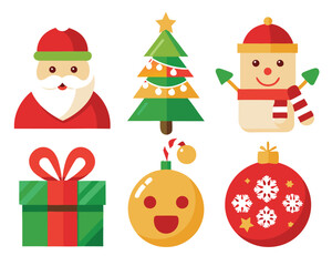 collection of christmas ornament icon ,merry christmas vector