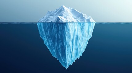 Obraz premium Majestic Iceberg in Arctic Ocean Climate Change Global Warming 3D Render