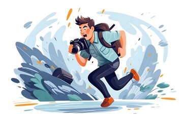 Flat Design World Photography Day Concept Background photo earth camera image poster technology nature day film international lens picture illustration photographer design vector