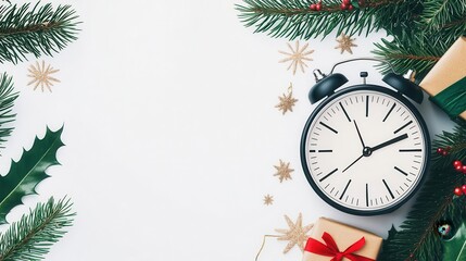 Online Christmas Deal  popup notification, countdown timer, holiday background