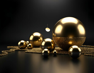 Geometric Shapes with Metallic Textures