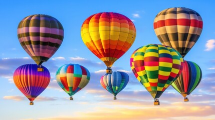 Naklejka premium colourful hot air balloons