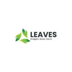 Leaves Gradient Colorful Logo