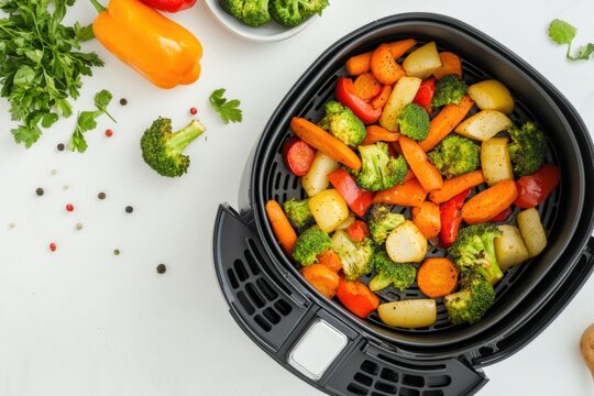 stir fried vegetables with air fyer