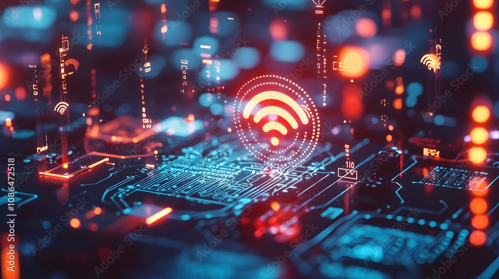 Poster data transmission illustration digital network graphic art futuristic environment abstract viewpoint