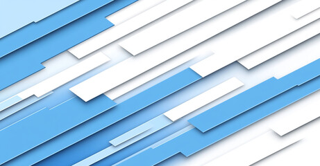 Obraz premium Abstract background with light blue and white geometric shapes creating depth and movement