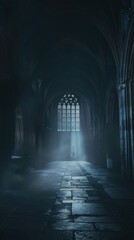 Fototapeta premium Sunbeams in a Gothic Cathedral