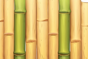Fototapeta premium Natural Bamboo Fence Texture