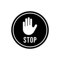 Obraz premium Vector icon of stop, no entry symbol flat design