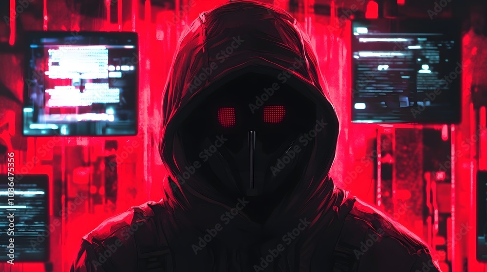 Leinwandbilder digital hacker surveillance cyber space digital art dark environment close-up view cybersecurity thr