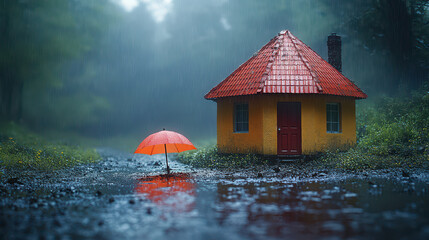 Secure Future: Taking Out Insurance Concept for Mortgage or Investment