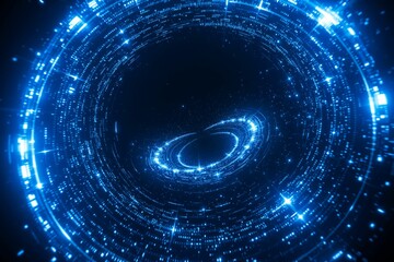Futuristic Particle Vortex with Blue Glow.generative AI
