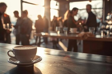 Coffee Cup Detail at Casual Business Meeting