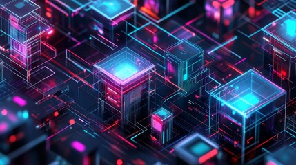 Abstract digital art piece that appears to be Container Orchestration Platforms