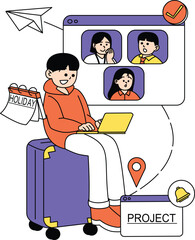 Meeting Project on holiday