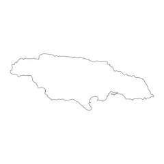Jamaica country map icon