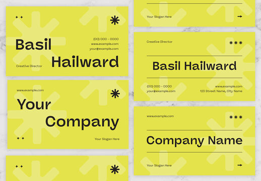 Yellow and Back BusinessCard