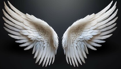 angel wings isolated on black