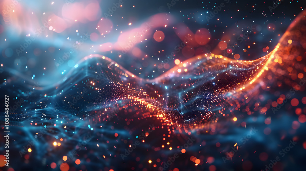 Aufkleber abstract technology background. artificial intelligence. science background. big data visualization.