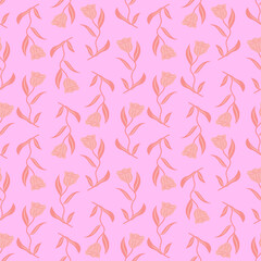 hand drawn flowers, seamless patterns with floral for fabric, textiles, clothing, wrapping paper, cover, banner, home decor, abstract backgrounds tropical seamless  for fabric textile wallpaper.