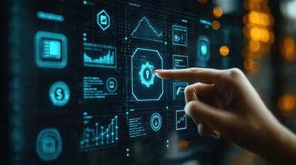 Fototapeta premium Digital Finance Technology Innovation